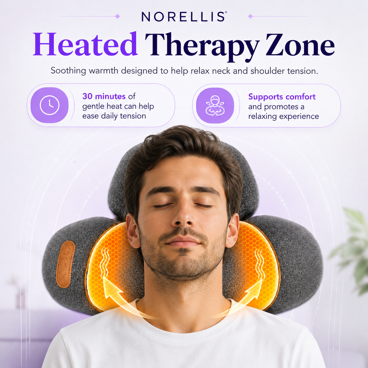 Norellis ThermaLift™ 3 in 1 Neck Massager Pillow